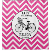 Genießen Sie die Fahrt | Fahrrad mit Motivierend B Duschvorhang (Vorderseite)