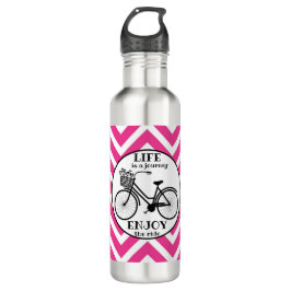 Genießen Sie die Fahrt | Fahrrad mit Motivierend B Edelstahlflasche