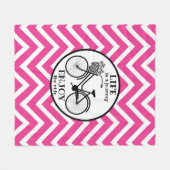 Genießen Sie die Fahrt | Fahrrad mit Motivierend B Fleecedecke (Vorderseite (Horizontal))