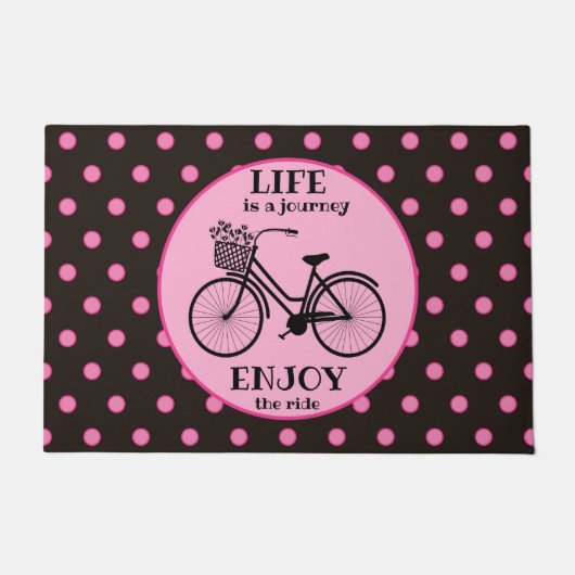 Genießen Sie die Fahrt | Fahrrad mit Motivierend B Fußmatte (Vorderseite)