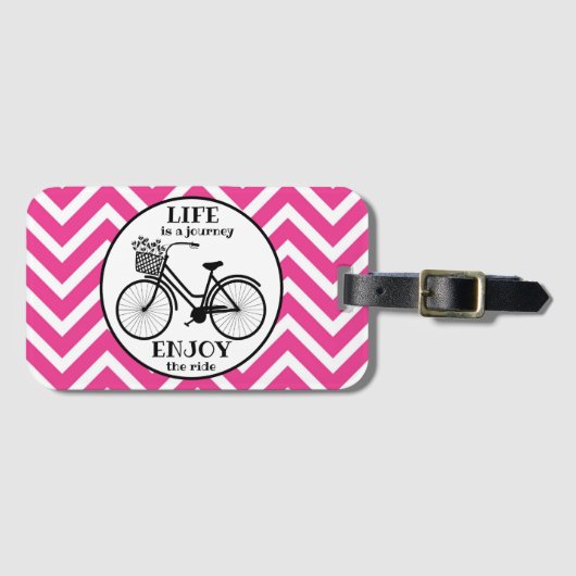 Genießen Sie die Fahrt | Fahrrad mit Motivierend B Gepäckanhänger (Vorderseite (Horizontal))