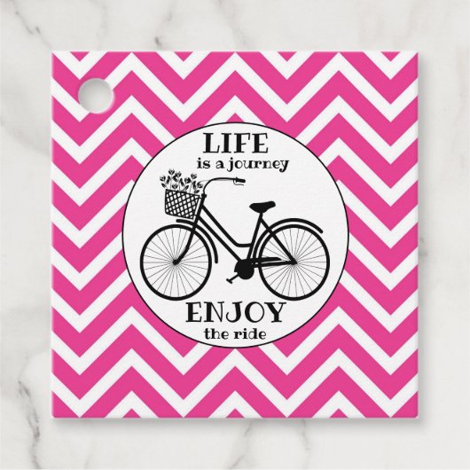 Genießen Sie die Fahrt | Fahrrad mit Motivierend B Geschenkanhänger (Vorderseite)