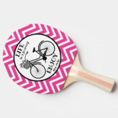 Genießen Sie die Fahrt | Fahrrad mit Motivierend B Tischtennis Schläger (Seitenansicht)