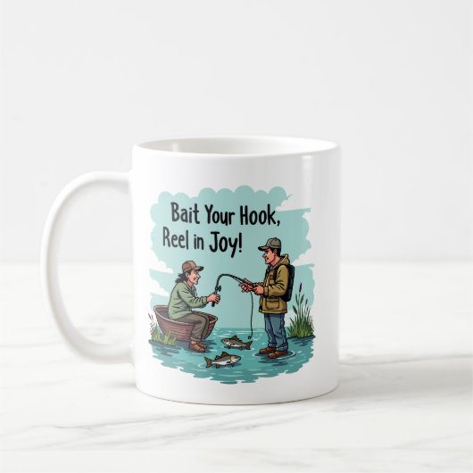 Genießen Sie die Freude am Fischen Kaffeetasse (Links)