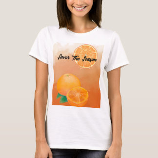 Genießen Sie die frische Orange Wasserfarbe Botani T-Shirt