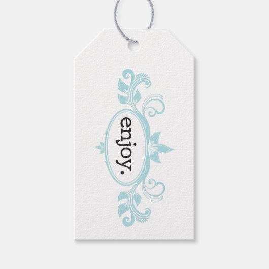 Genießen Sie die Geschenkmarke Geschenkanhänger (Vorderseite)