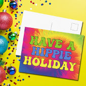 Genießen Sie die Hippie Holiday Gefärbte Krawatte Postkarte