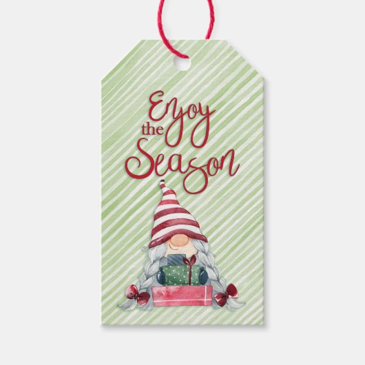 Genießen Sie die Jahreszeit Geschenkanhänger (Vorderseite)