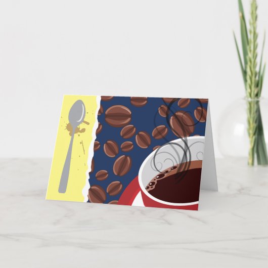 Genießen Sie die Kaffee-Karte Karte (Vorderseite)