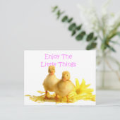 Genießen Sie die Kleinen, die Entenlings Postkarte (Stehend Vorderseite)