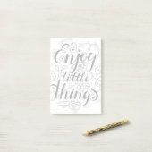 Genießen Sie die kleinen Dinge 1 Post-it Klebezettel (Auf Schreibtisch)