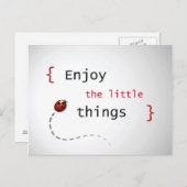 Genießen Sie die kleinen Dinge 2 Postkarte (Vorne/Hinten)