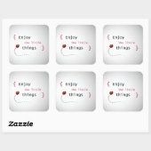 Genießen Sie die kleinen Dinge 2 Quadratischer Aufkleber (Blatt)