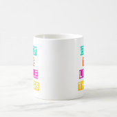 Genießen Sie die Kleinen Dinge - farbenfrohe Retro Kaffeetasse (Mittel)