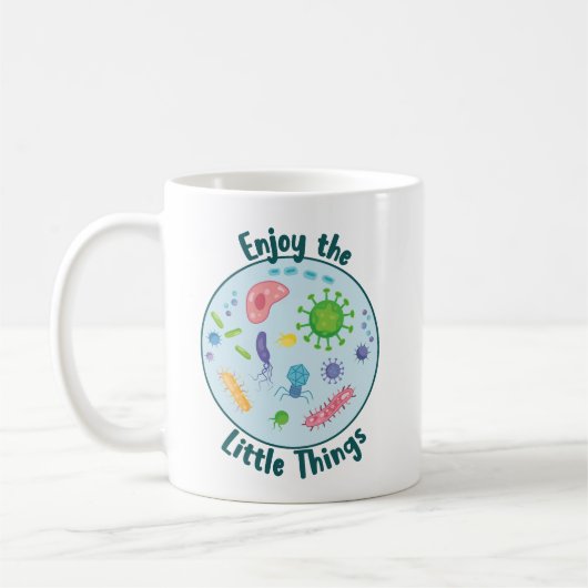 Genießen Sie die Kleinen Dinge Funny Biology Kaffeetasse (Links)