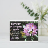 Genießen Sie die kleinen Dinge im Leben Postkarte (Stehend Vorderseite)