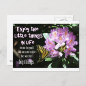 Genießen Sie die kleinen Dinge im Leben Postkarte (Vorne/Hinten)