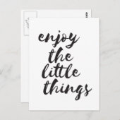 Genießen Sie die kleinen Dinge - Inspiration Postc Postkarte (Vorne/Hinten)