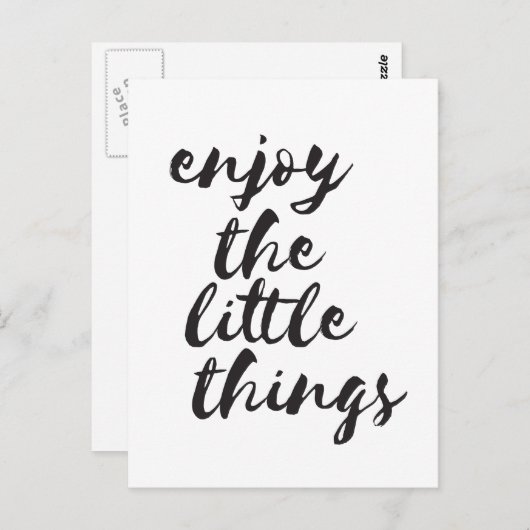Genießen Sie die kleinen Dinge - Inspiration Postc Postkarte (Vorne/Hinten)