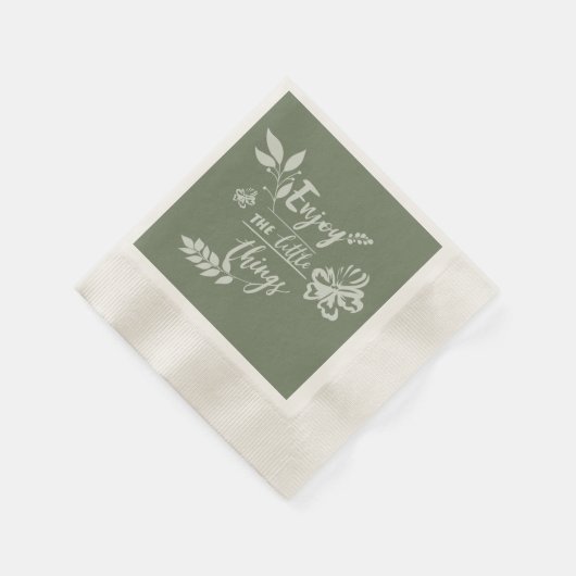 Genießen Sie die kleinen Dinge Inspiration Serviette (Ecke)