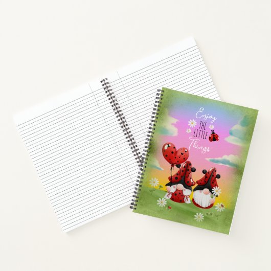 Genießen Sie die Kleinen Dinge mit Ladybug Gnomes Notizblock (Innenseite)