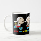 GENIESSEN SIE DIE KLEINEN DINGE niedlich lustig mo Kaffeetasse (Links)