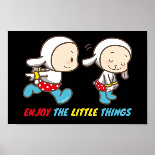 GENIESSEN SIE DIE KLEINEN DINGE niedlich lustig mo Poster (Vorne)