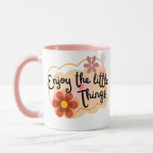 Genießen Sie die Kleinen Dinge - Positive Ansichte Tasse (Links)