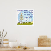 Genießen Sie die kleinen Dinge Print Poster (Küche)