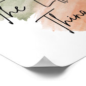 Genießen Sie die kleinen Dinge Wasserfarbe Minimal Poster (Ecke)