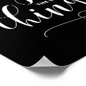 Genießen Sie die kleinen Dinge | White Modern Call Poster (Ecke)