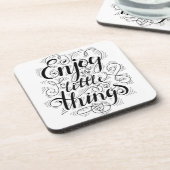 Genießen Sie die Kleinigkeiten 1 Getränkeuntersetzer (Linke Seite)