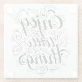 Genießen Sie die Kleinigkeiten 1 Glasuntersetzer (Rückseite)