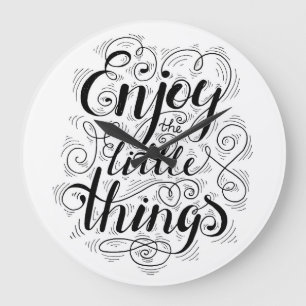 Genießen Sie die Kleinigkeiten 1 Große Wanduhr