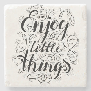 Genießen Sie die Kleinigkeiten 1 Steinuntersetzer