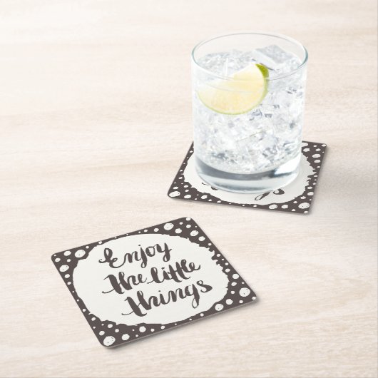 Genießen Sie die Kleinigkeiten 3 Rechteckiger Pappuntersetzer (Vor Ort)