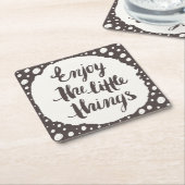 Genießen Sie die Kleinigkeiten 3 Rechteckiger Pappuntersetzer (angewinkelt)