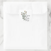 Genießen Sie die Kleinigkeiten Wildblume Daisy Quadratischer Aufkleber (Tasche)
