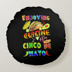 Genießen Sie die Küche im Cinco de Mayo Rundes Kissen