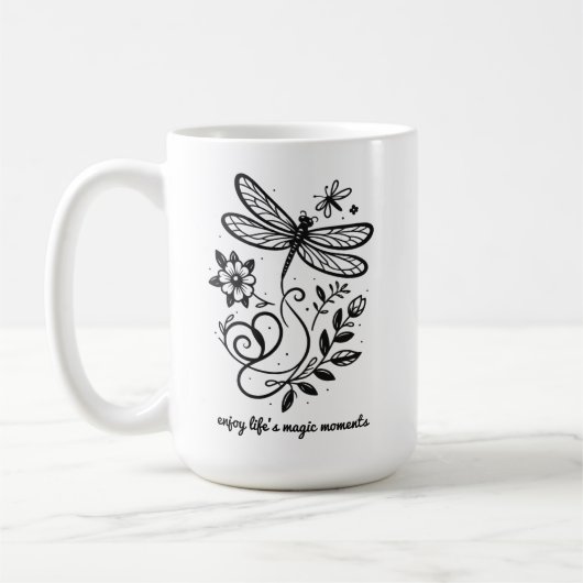 Genießen Sie die magischen Momente des Lebens Kaffeetasse (Links)