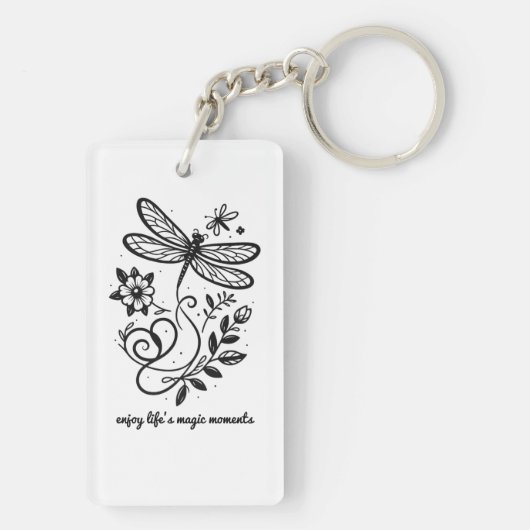 Genießen Sie die magischen Momente des Lebens Schlüsselanhänger (Rückseite)