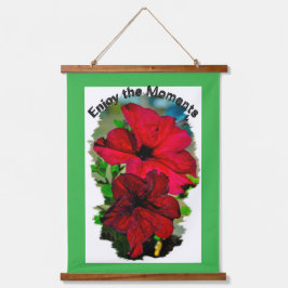 Genießen Sie die Moments Wood Topped Wall Tapestry Wandteppich Mit Holzrahmen