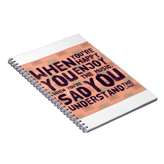 Genießen Sie die Musik oder die Texte - /positivic Notizblock (Rechte Seite)