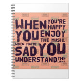 Genießen Sie die Musik oder die Texte - /positivic Notizblock (Vorderseite)