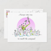 Genießen Sie die Parfüm-Postkarte Postkarte (Vorne/Hinten)