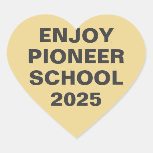 Genießen Sie die Pioneer Schule JW Herz-Aufkleber