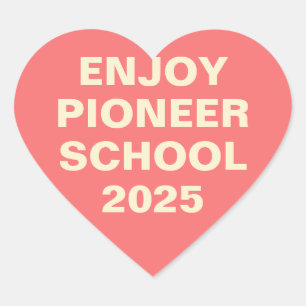 Genießen Sie die Pioneer Schule JW Herz-Aufkleber