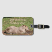 Genießen Sie die Rays im Capybara-Stil! Gepäckanhänger (Vorderseite (Horizontal))
