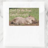 Genießen Sie die Rays im Capybara-Stil! Rechteckiger Aufkleber (Tasche)