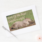 Genießen Sie die Rays im Capybara-Stil! Rechteckiger Aufkleber (Umschlag)